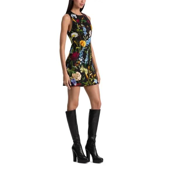 Alice + Olivia Wynell Mini Dress - Size 6 - Floral Print - Picture 1 of 7